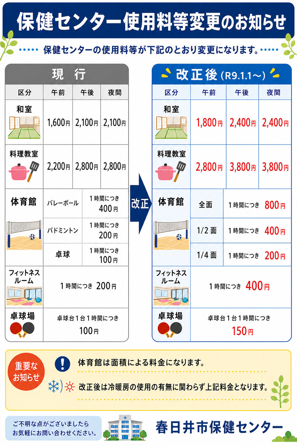 新料金表（最新）